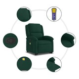 thumbnail of vidaXL Massagesessel mit Aufstehhilfe Dunkelgrün Samt