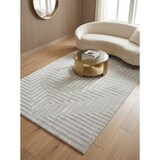 thumbnail of Teppich Schlafzimmer 3D-Effekt Elegant Waschbar Strapazierfähig Wohnzimmer Esszimmer Silber 240x340 cm – ILLER von Kadima Design
