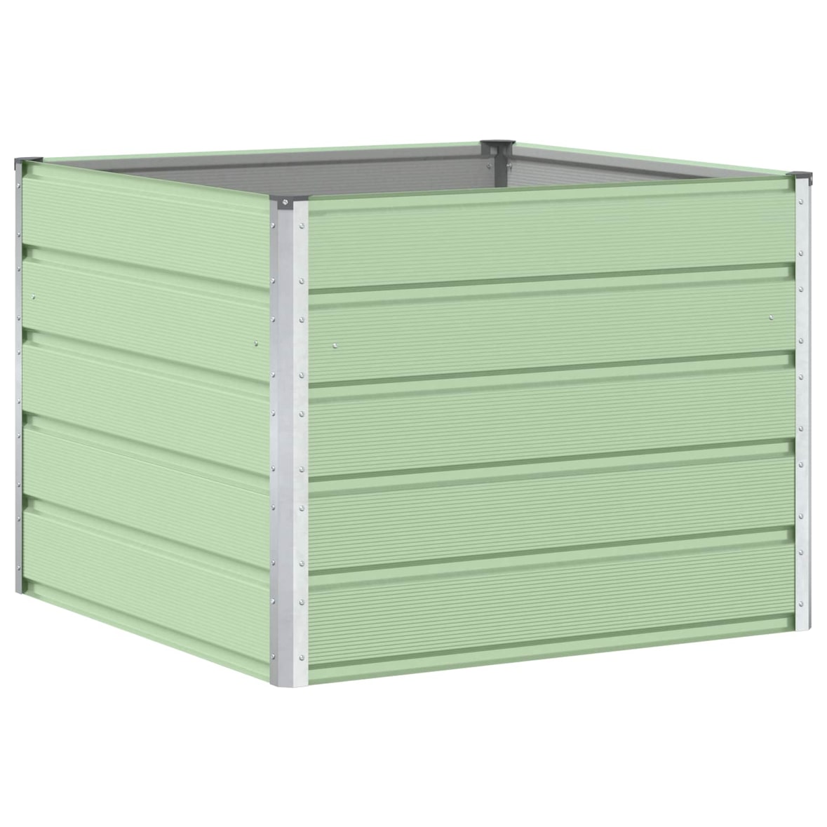 Helloshop26 - Vaso moderno com design minimalista 100 x 100 x 75 cm prático para pátios e jardins feito de aço verde pastel 02_0059257