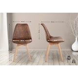 thumbnail of Lot de 4 chaises de salle à manger Linares Marron/Similicuir