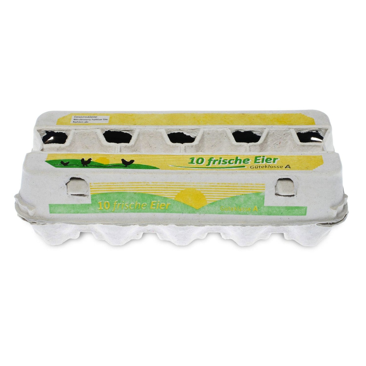 190x Eierverpackungen für 10 Eier weiß mit Sichtfenster