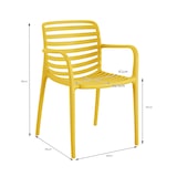thumbnail of METRO PROFESSIONAL Cadeira de exterior empilhável Elaria, com braços, plástico, mostarda