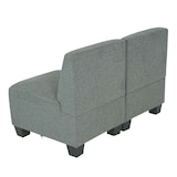 thumbnail of Modular 2-Sitzer Sofa Couch Lyon, Stoff/Textil ~ grau, ohne Armlehnen