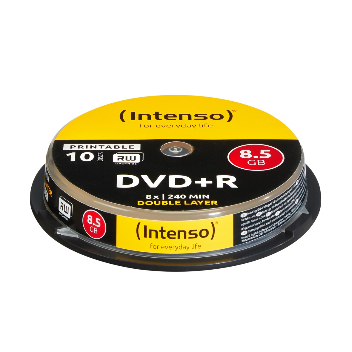 Intenso 1x10 DVD+R 8.5GB 8x Double Layer printable 8,5 GB DVD+R DL 10 Stück(e)
