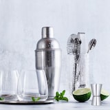 thumbnail of Relaxdays Cocktailset 5-teilig, rostfreier Edelstahl, Shaker, Sieb, Barlöffel, Zange, Cocktail Shaker, Barmaß, silber