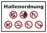 thumbnail of Schild Hallenordnung A3 Rückseite selbstklebend