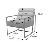 thumbnail of Lounge-Sessel HWC-O38, Cocktail-/Polstersessel Clubsessel, Stoff/Textil (420 g/m²) Metall MVG ~ beige, Polster rosé