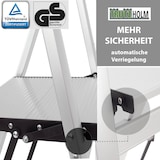 thumbnail of Alu Trittleiter 4-stufig silber klappbar mit Handlauf bis 150 kg Leiter