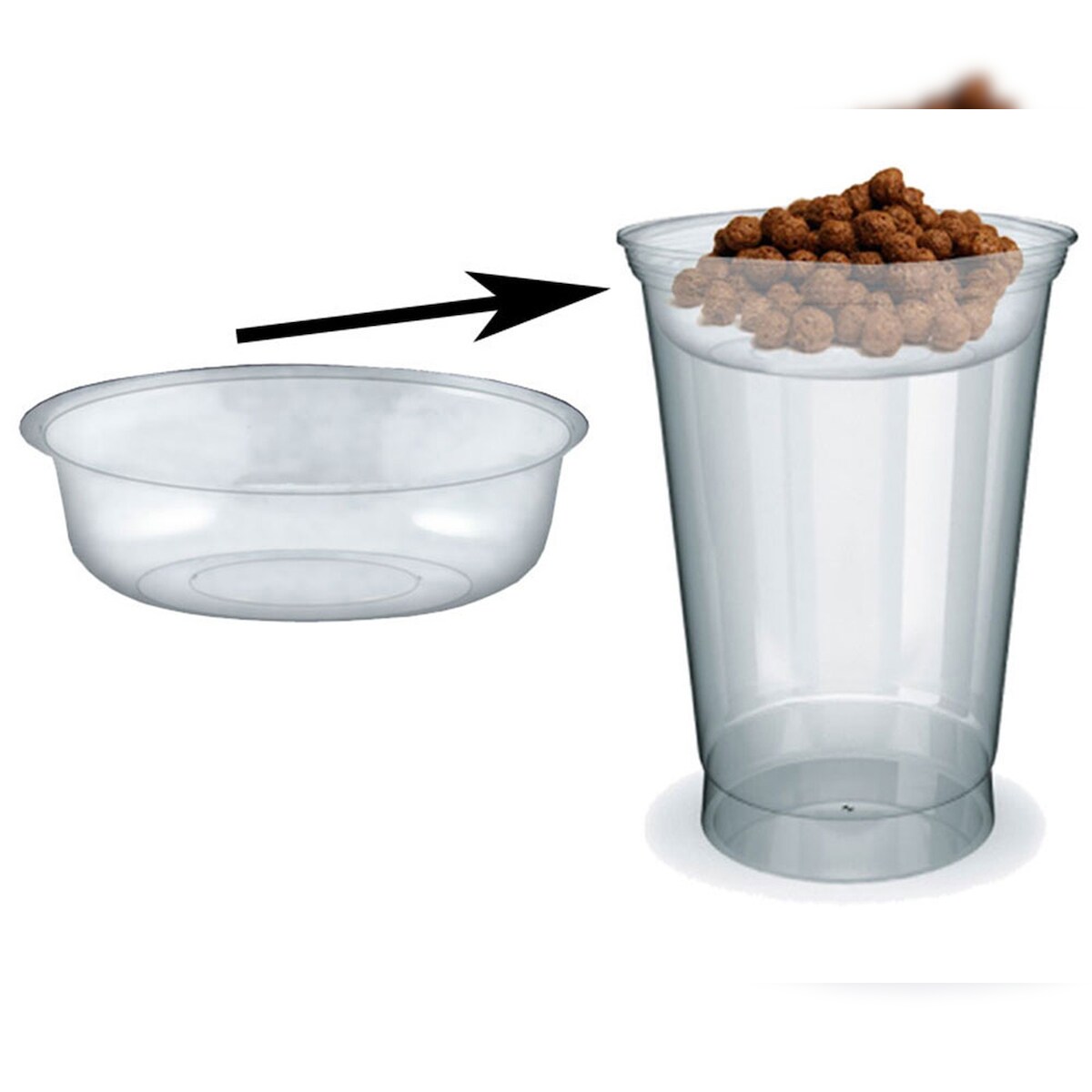 VEPATIM 100x Einsatz für PET-Trinkbecher Smoothiesbecher Dessertbecher mit O 95 mm