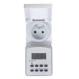 thumbnail of Perel Minuteur hebdomadaire, numérique, 230 V, 16 A, 3600 W, IP44, usage extérieur, terre française type E, blanc