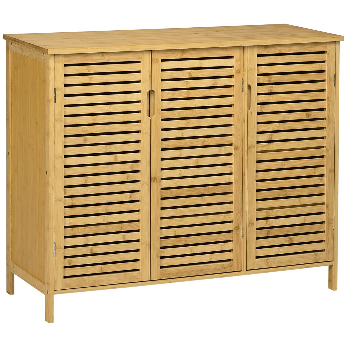 Mueble zapatero de recibidor armario zapatero con 3 puertas estantes ajustables para 16 pares de zapatos antivuelco para pasillo entrada 100x35x80 cm