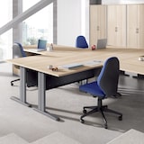 thumbnail of Painel frontal metálica para mesa de 180 cm da gama METAL da Rocada. cor alumínio.