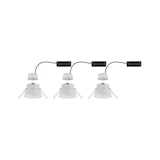 thumbnail of Paulmann LED Einbauleuchte Cymbal Coin Basisset  IP44 rund 77mm  Coin 3x6W 3x440lm 230V dimmbar Dim to warm Weiß matt 93419