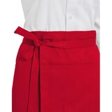 thumbnail of BRUSSELS - Short Bistro Apron with Pocket: One Size / Red