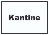 thumbnail of Kantine Schild mit Text essen und trinken waagerecht A6 (105x148mm)