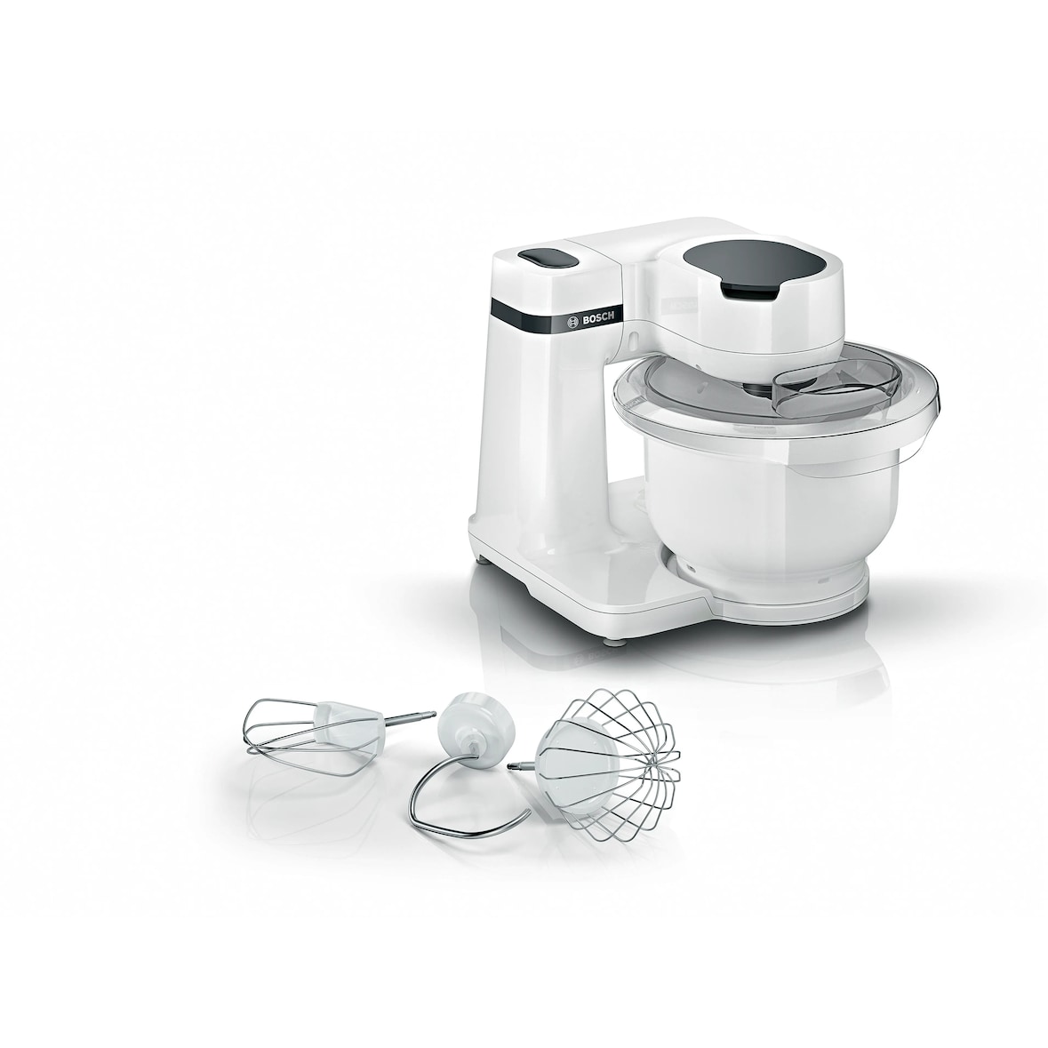 Bosch MUMS2AW00 Serie 2, Macchina da cucina, MUM, 700 W, Ciotola 3,8l, Set pasticceria, Facile da pulire, Bianco