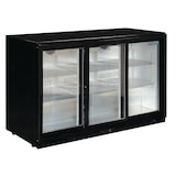 thumbnail of Expositor de bebidas de balcão, 3 portas deslizantes, chapa/alumínio/vidro, 85 x 135 x 52 cm, 300W, refrigeração por ar, 320L, preto, Polar GL013