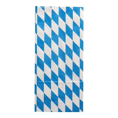 10 X 100 Hähnchenbeutel, Papier mit Alu-Einlage 28 cm x 13 cm x 8 cm "Bayrisch blau" 1/1