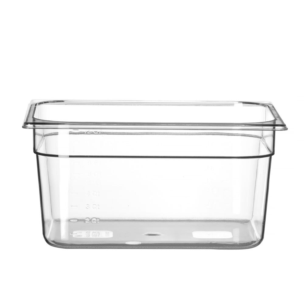 HENDI Container GN 1/2 polycarbonaat, Profi Line, GN 1/2, 9,5L, Transparant, 325x265x(H)150mm