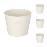 thumbnail of 4 Stk. Blumentopf Pflanzgefäß Balkontopf Pflanztopf verzinkt Ø17xH15cm