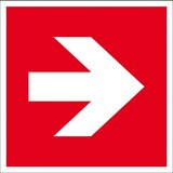thumbnail of Schild I Brandschutzzeichen Richtungsangabe, Kunststoff, 200x200mm, ASR A1.3, DIN EN ISO 3864