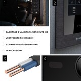 thumbnail of HD Video Türsprechanlage mit Touchscreen und RFID für 2 Familienhaus, 2x Monitore, Balter EVO HD Touch Schwarz