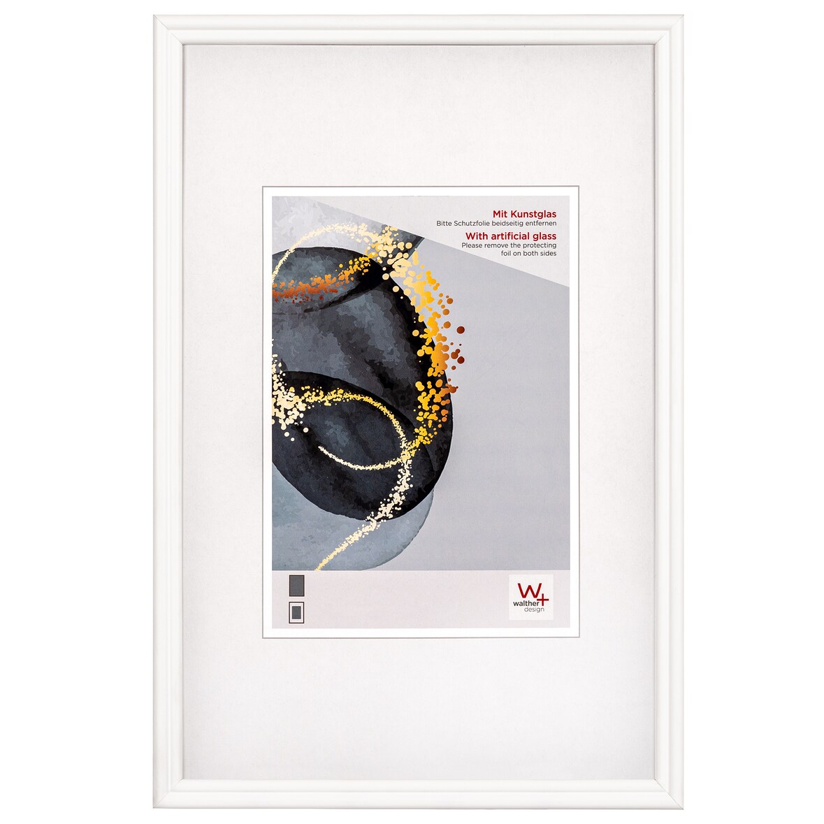 Select Holzrahmen Kunstglas, 20x30 cm, WEISS