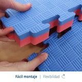thumbnail of Arquiservi - Esterilla Tatami Puzzle 1x1x20mm Rojo-Azul / Antideslizante, yoga, pilates.