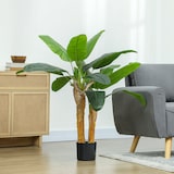 thumbnail of HOMCOM bananera artificial Ø17x120 cm planta artificial con maceta y 15 hojas planta artificial decorativa para interior verde