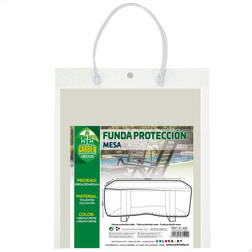 Cobertura impermeável para mesa de jardim 240x130x60 cm Aktive Garden