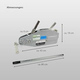 thumbnail of Seilzug 800kg Greifzug Seilwinde Forstseilwinde Offroad Winde 0,8 t to 20m Seil