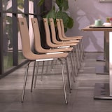 thumbnail of Besucherstuhl Oslo 20er Set | Sitzschale Eiche HPL | stapelbares Stahlgestell Konferenzstuhl