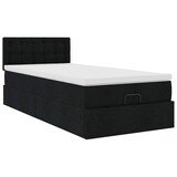 thumbnail of vidaXL Ottoman-Bett mit Matratze & LEDs Schwarz 90x200 cm Stoff