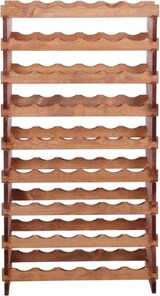 thumbnail of Weinregal VINOTECA FLEX PRO | HxBxT 121x65x28cm | 54 Flaschen auf 9 Ebenen | Massives Kiefernholz | Braun geölt