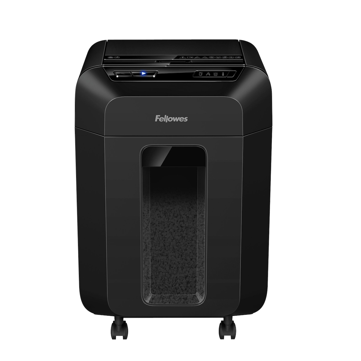 Destructora trituradora Automática Fellowes 90M, uso personal, destruye hasta 90 hojas en minicorte de 4x12mm, DIN P-4, cesto 17L/90 hojas