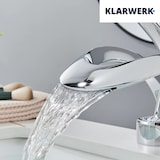 thumbnail of KLARWERK® NAVIS | Rubinetto Cascata Bagno Cromo Acciaio | per Lavabo Hotel | Miscelatore 2 Attacchi Design Premium Gastro Premium