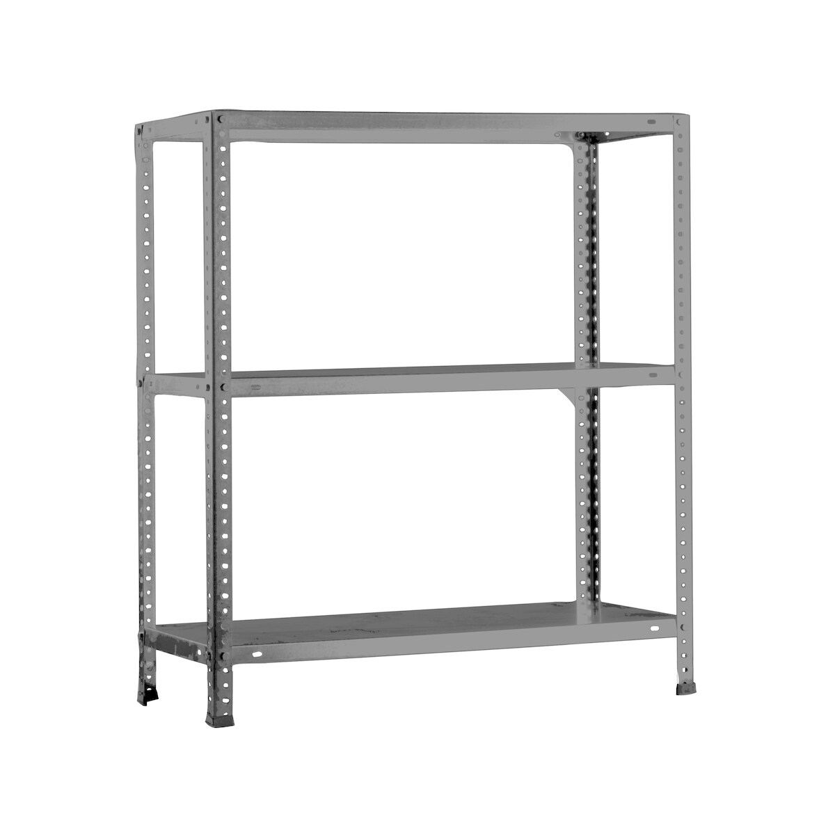 SimonRack Metallregal mit Schrauben 1000x1100x400 mm, 3 Böden, 75 kg Biegepunkt, Grau - Advantage