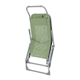 thumbnail of aro Lettino prendisole con funzione di inclinazione e braccioli, acciaio / textilene, verde