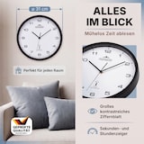thumbnail of Monzana Funk Wanduhr Funkuhr 31cm Schwarz Weiß