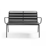 thumbnail of Banc de terrasse en métal anthracite - Oviala