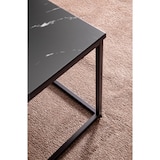 thumbnail of Couchtisch 100x60x40 cm mit Marmor Optik Schwarz, Wohnzimmertisch mit Metall-Gestell, Sofatisch Eckig Tisch Wohnzimmer,