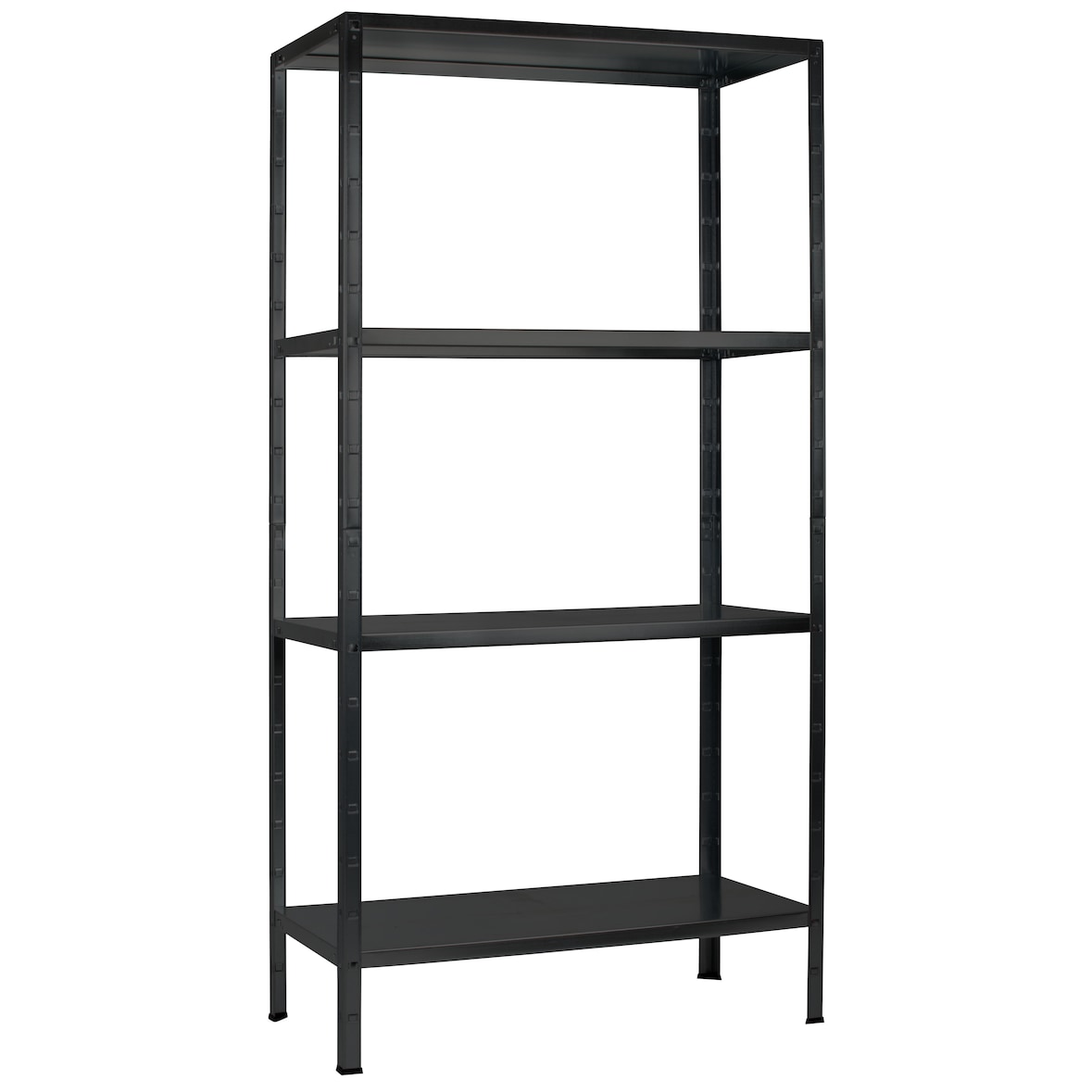 Etagère Métallique Emboîtable 4 tablettes 60 kg de charge par niveau 180 x 80 x 40 cm noir-structure