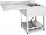 thumbnail of Plonge 1 bac à droite 120 x 60 cm - Etagère basse - Inox - Equipementpro