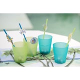 thumbnail of 840 Mehrweg Becher türkis blau Plastikbecher 250ml Wiederverwendbar Frost bunt