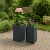 thumbnail of 2er Set Pflanzkübel quadratisch 3 anthrazit
