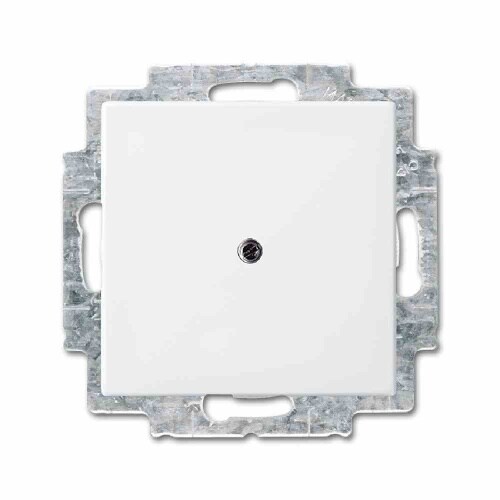 BUSCH-BALANCE SI Tragring, Blindabdeckung, alpinweiß, glänzend, Krallen-/Schraubbefestigung, ohne Beschriftungsfeld