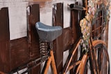 thumbnail of 3D-Metallbild Fahrrad Stahl Bunt 10x80x120cm Wandbild Wohnzimmerbild Dekobild Flur Büro