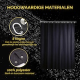 thumbnail of HGMD Douchegordijn 120x200 - Zwart - Wasbaar - Douchegordijn anti schimmel