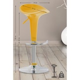 thumbnail of Banco de bar em sela amarelo