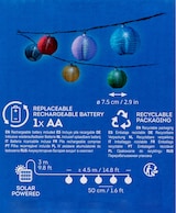 thumbnail of LED Solar Lichterkette Lampions 4,5m - Solarlichterkette Solarkette Gartenbeleuchtung Partylichterkette Außen Garten Balkon Kaltweiß